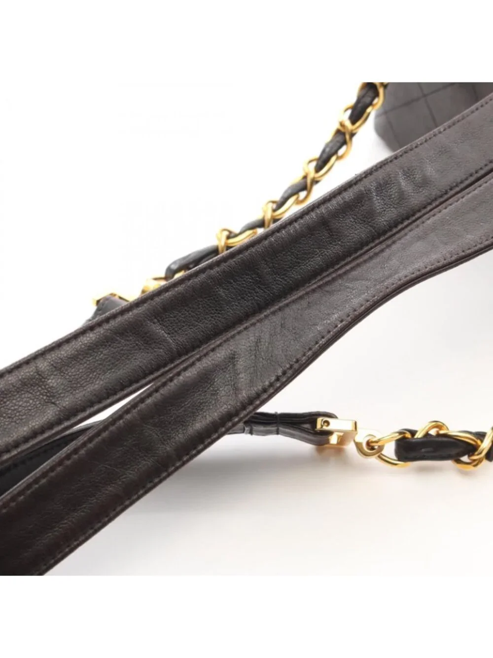 Chanel Backpack Quilted Square Chain Black Lambskin